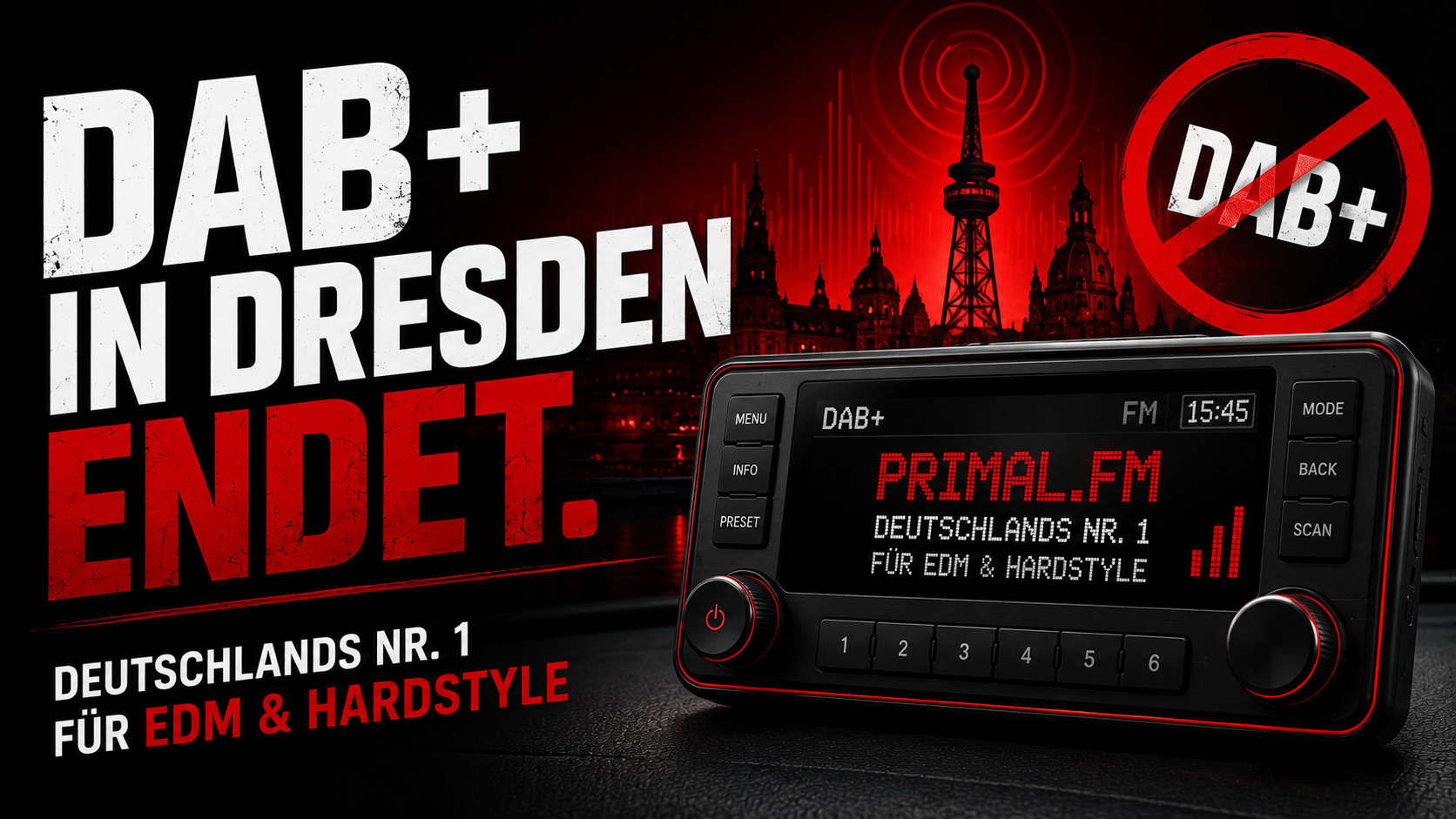 PRIMAL.FM verabschiedet sich vorerst von DAB+ in Dresden